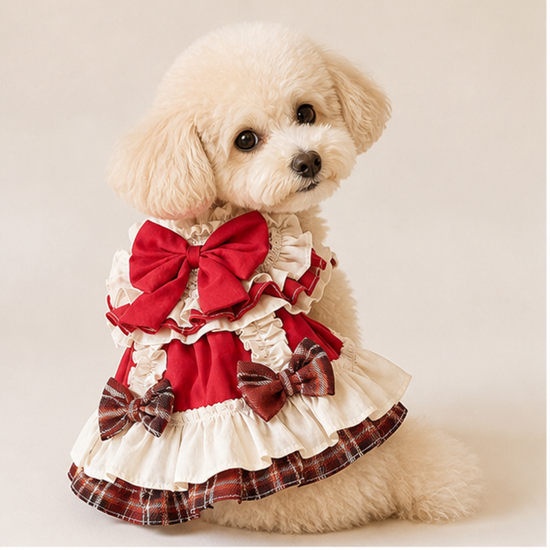 Tartan Rose Pet Dress