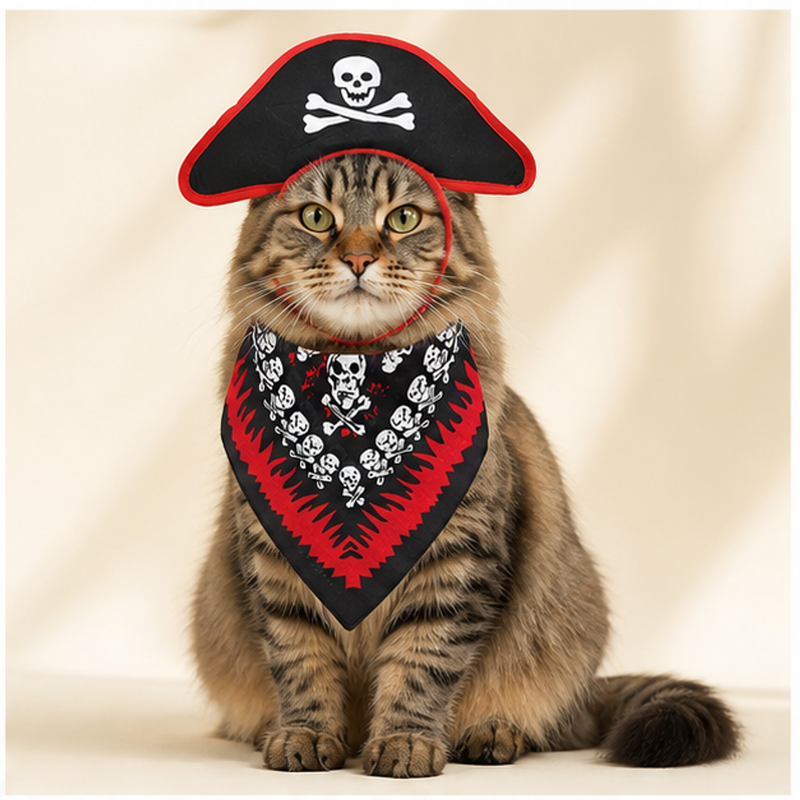 Captain Whiskers Pirate Pet Set