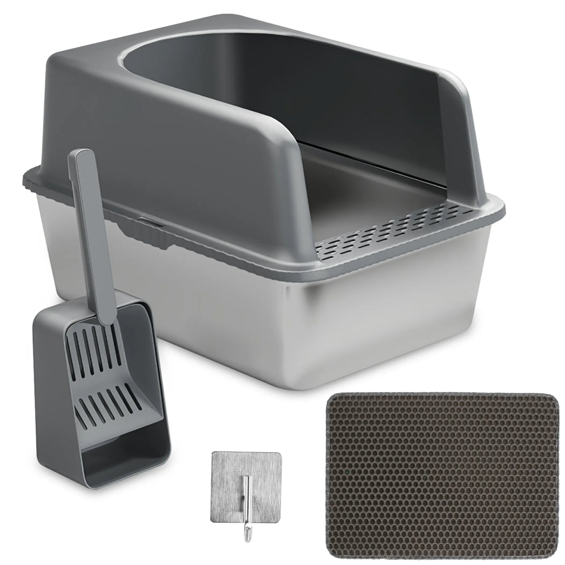 Enclosed Stainless Steel Cat Litter Box