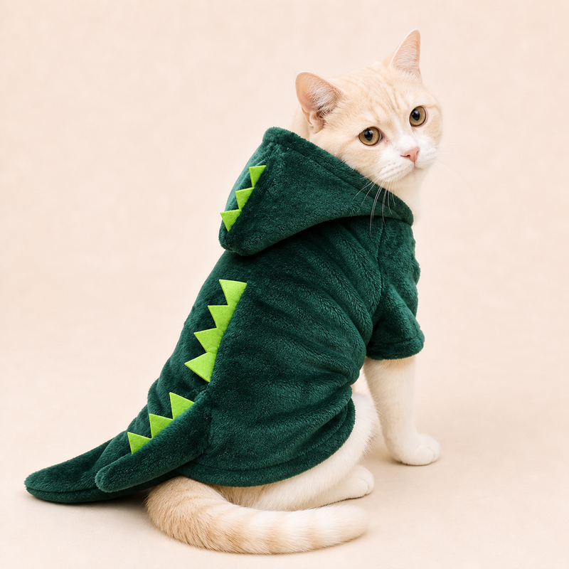 Tiny T-Rex Fleece Pet Hoodie