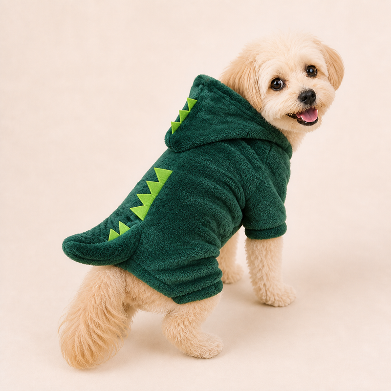 Tiny T-Rex Fleece Pet Hoodie