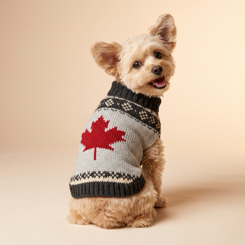 Maple Frost Christmas Knit Pet Sweater