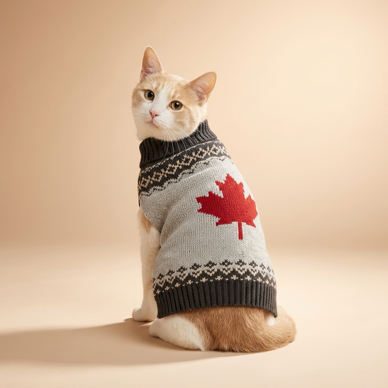 Maple Frost Christmas Knit Pet Sweater